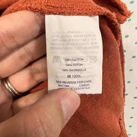 Madewell Burnt Orange Textured & Tread Tie-Front Top - Picture 6 of 6